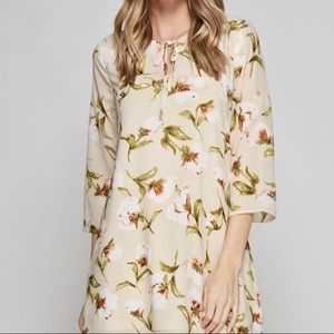 “A Day Out” Floral Dress 3/4 Sleeve